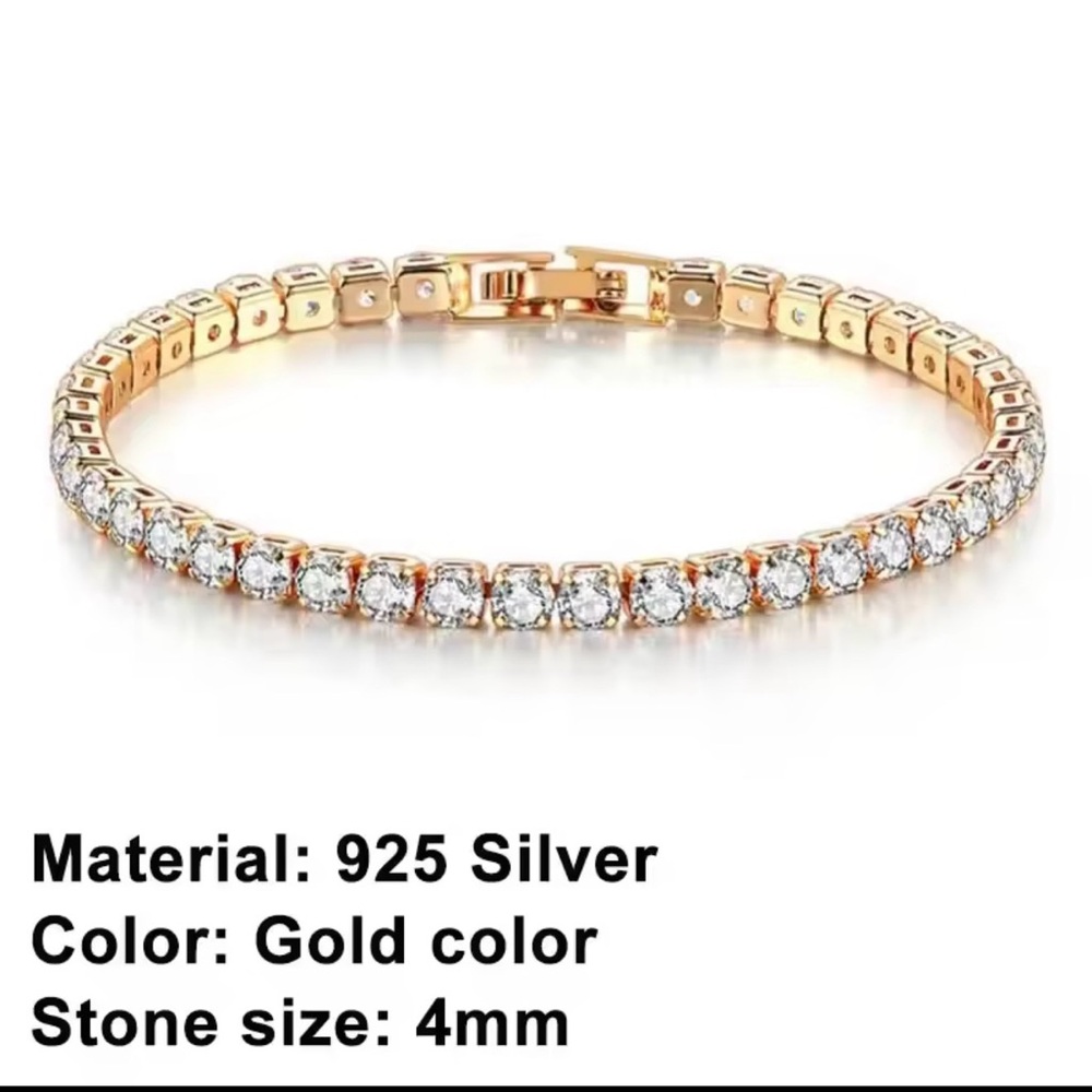 Gold and Crystal Bracelet Set